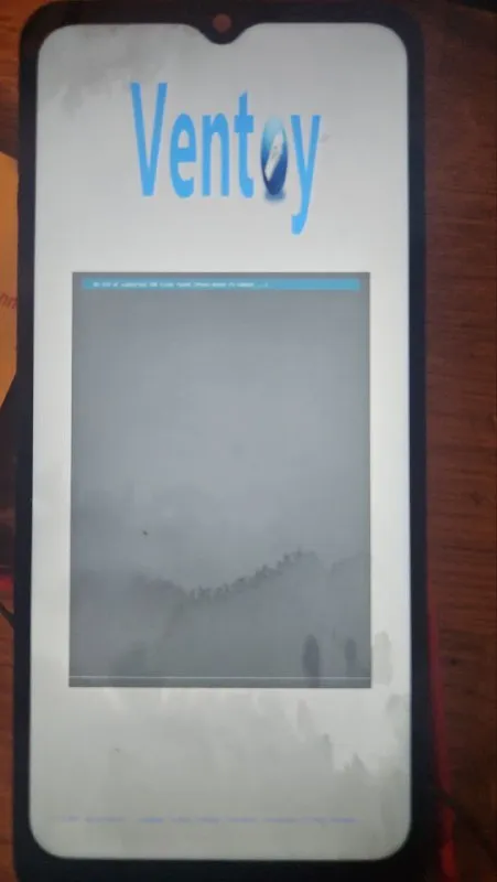 Empty Ventoy Boot Menu
