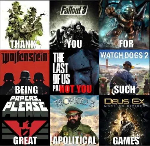 Thank You for Being Apolitical Games