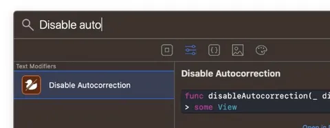 Disable Autocorrection Code Search