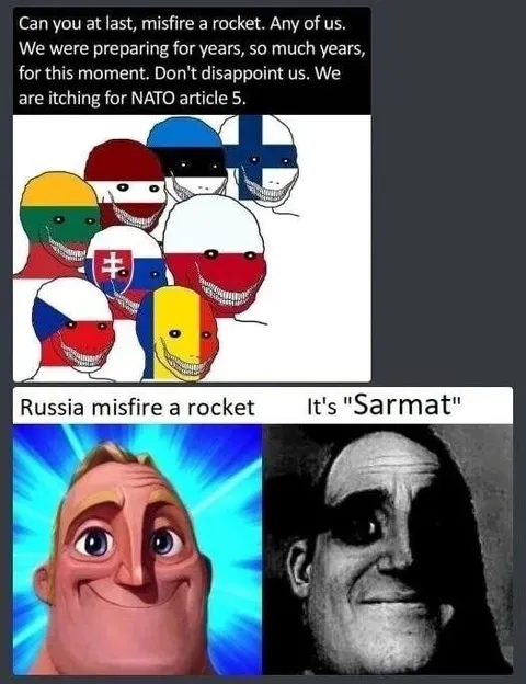 Russia Misfires a Sarmat Rocket