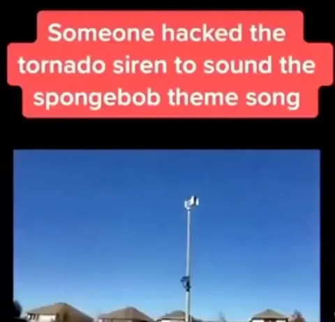 Tornado Siren Plays SpongeBob Music