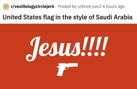 United States Flag as Saudi Arabia