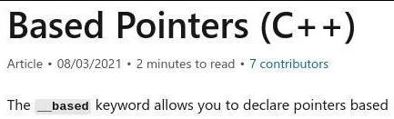 Based Pointers in C++