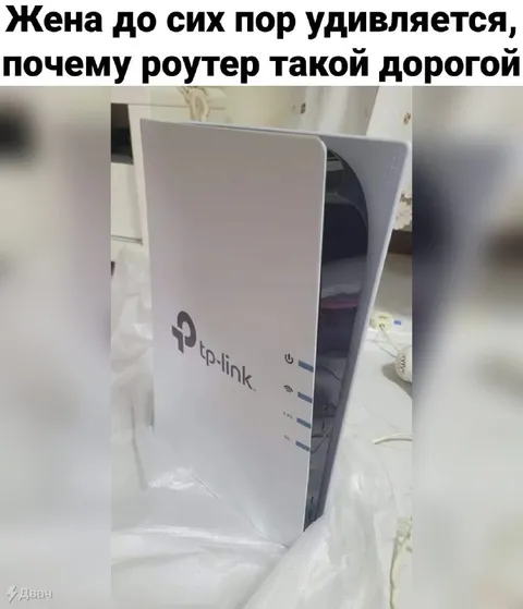 Жена удивляется дорогому роутеру