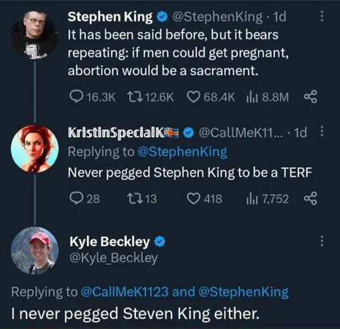 Never Pegged Stephen King