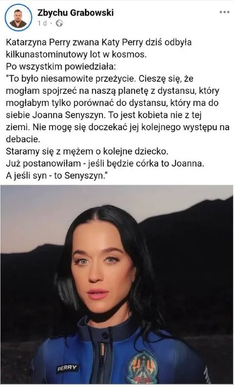 Katy Perry spotyka Joannę Senyszyn