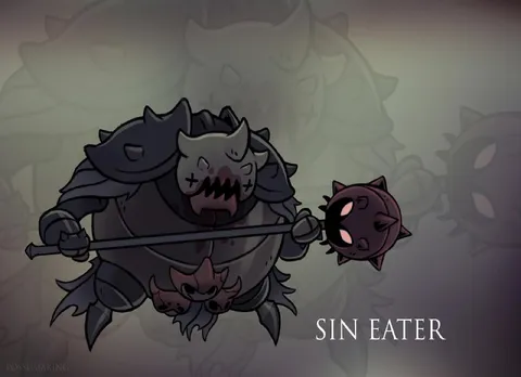 Sin Eater in Hollow Knight Style