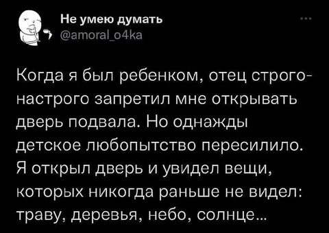 Дверь подвала в большой мир
