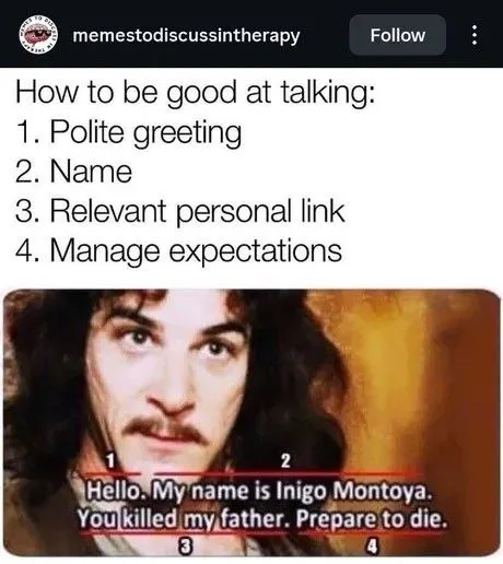 Inigo Montoya perfect introduction