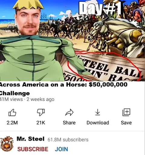 MrBeast Steel Ball Run Challenge