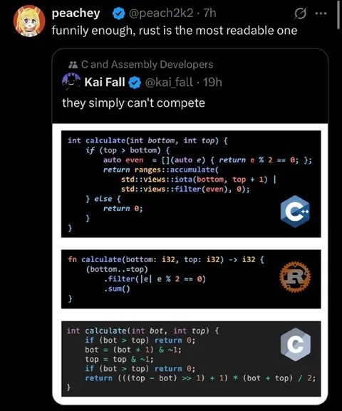Rust Is More Readable