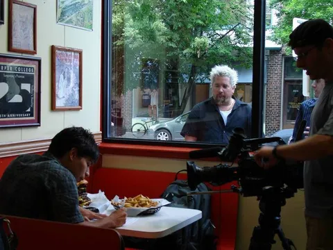 Guy Fieri Gets Filmed Eating