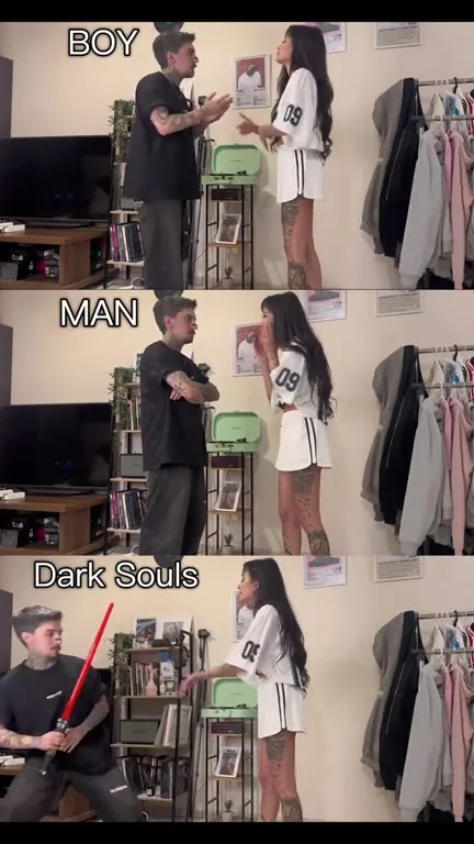 Boyfriend Conversation Turns Dark Souls