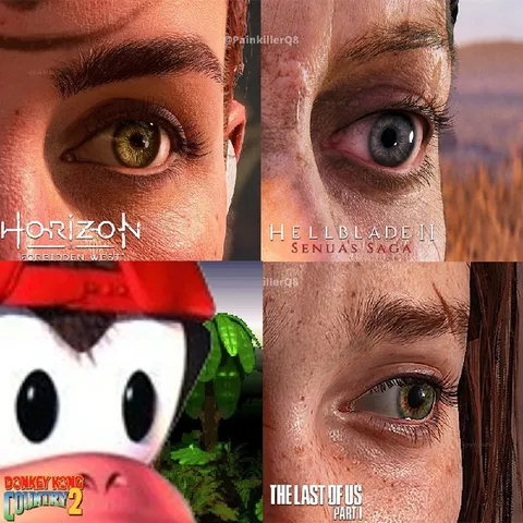 Video Game Eyes Comparison