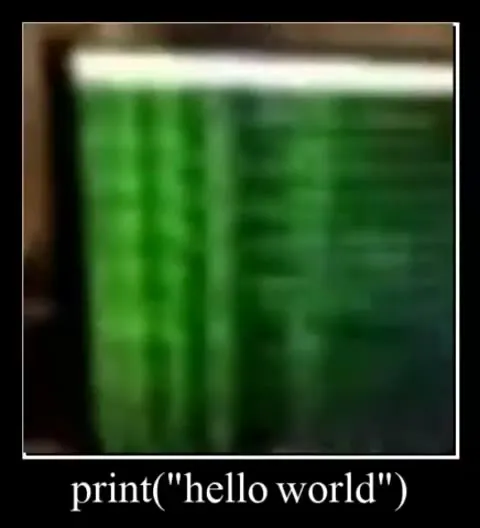 Print Hello World Reaction