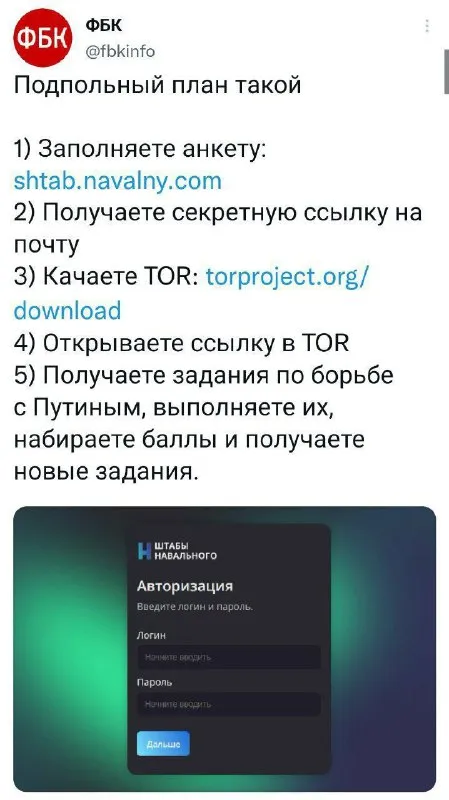 Подпольный план ФБК
