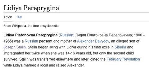Lidiya Pereprygina Wikipedia Article