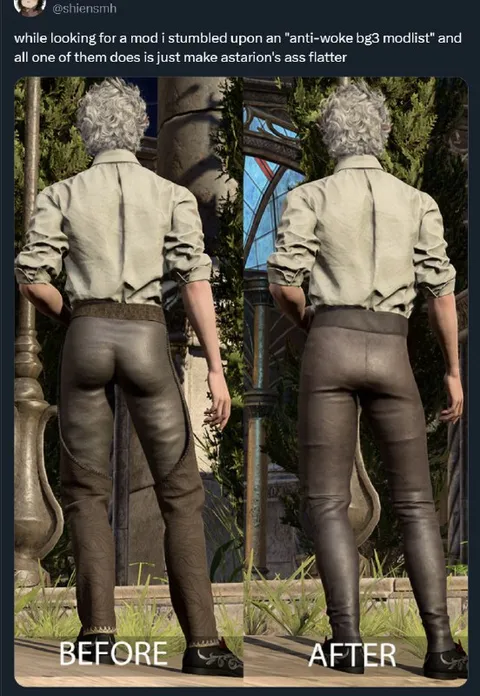 Astarion’s Ass Before and After
