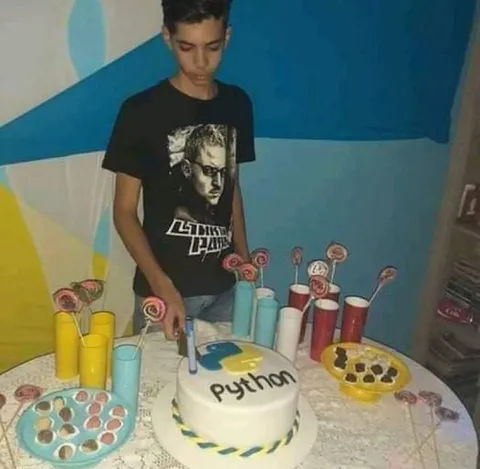 Python birthday cake