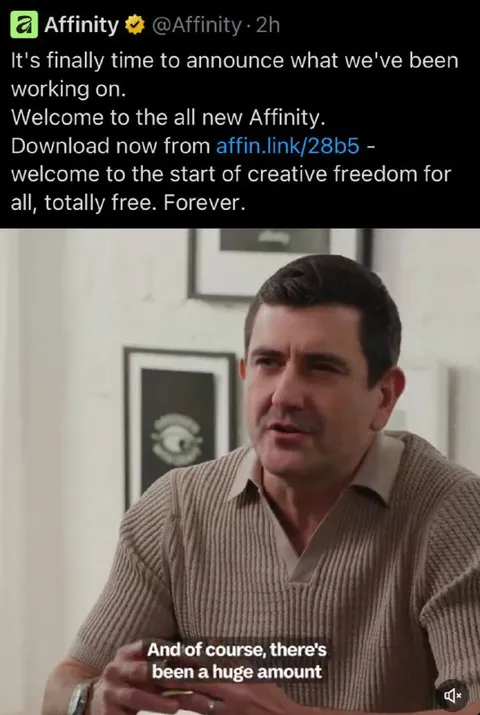 Affinity Announces Creative Freedom