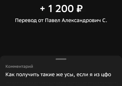 Перевод с комментарием про усы