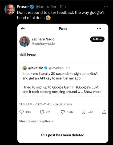 Google AI Skill Issue