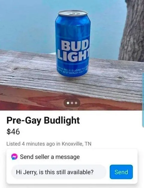 Pre-Gay Bud Light Listing