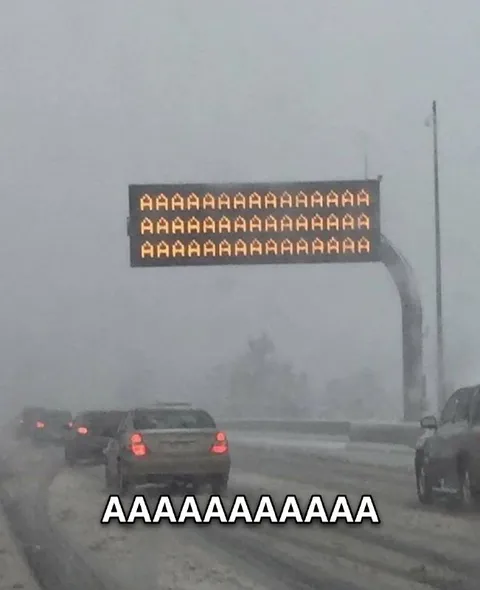 Крик на заснеженной дороге