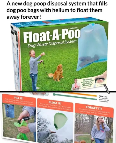 Helium Dog Poop Disposal System