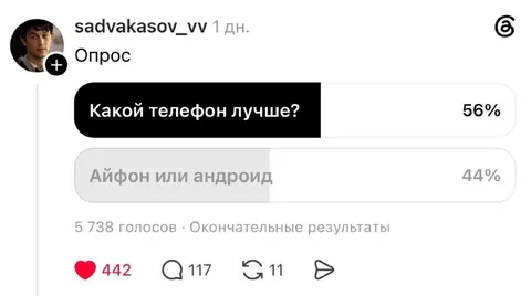 Опрос про лучший телефон
