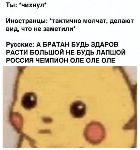 Русские после чиха иностранца