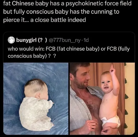 Fat Baby Versus Fully Conscious Baby