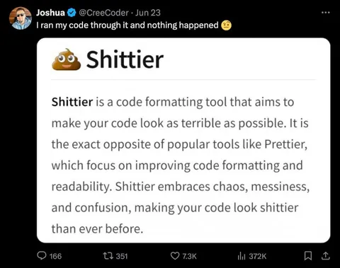 Shittier Code Formatter