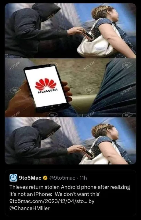 Thieves Return Huawei Phone