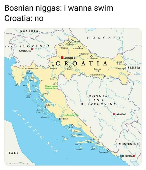 Bosnian Wants to Swim in Croatia