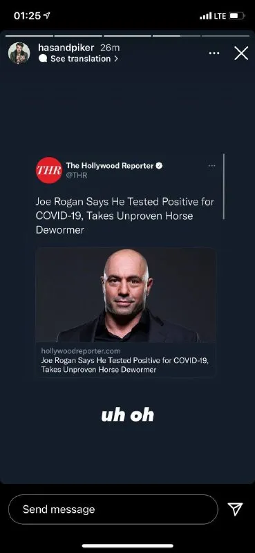 Joe Rogan Tests Positive