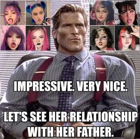 Patrick Bateman Judges Her Father