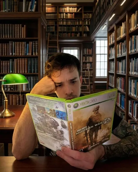 Reading Call of Duty in the Library
