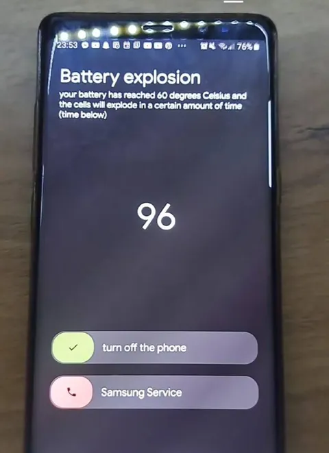 Battery Explosion Warning
