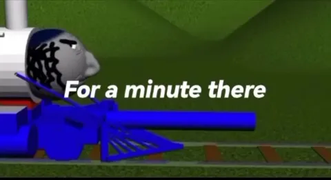 Train loses itself for a minute