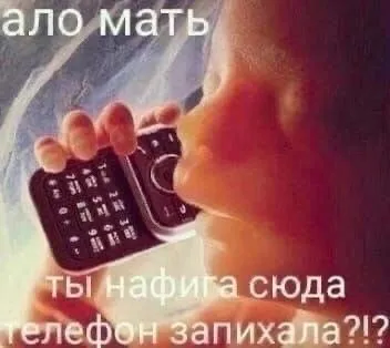 Алло, мать, телефон запихала