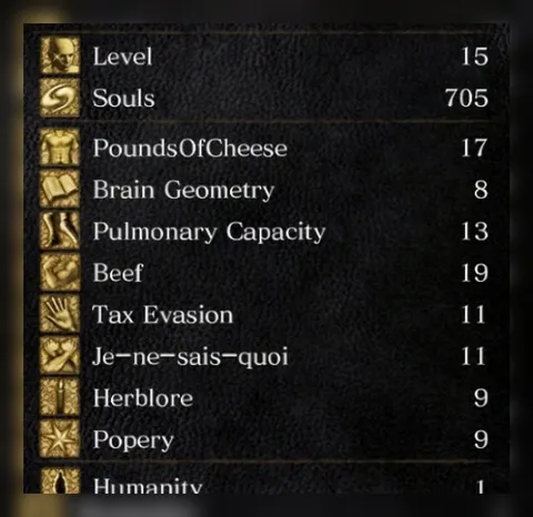 Dark Souls Weird Stats