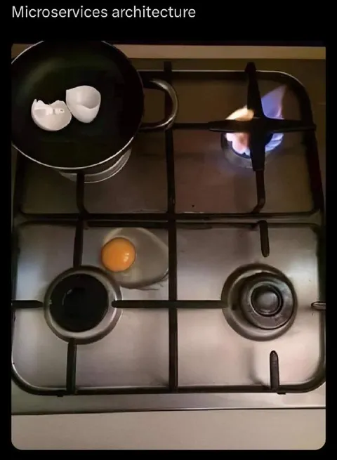 Microservices Architecture Egg Meme