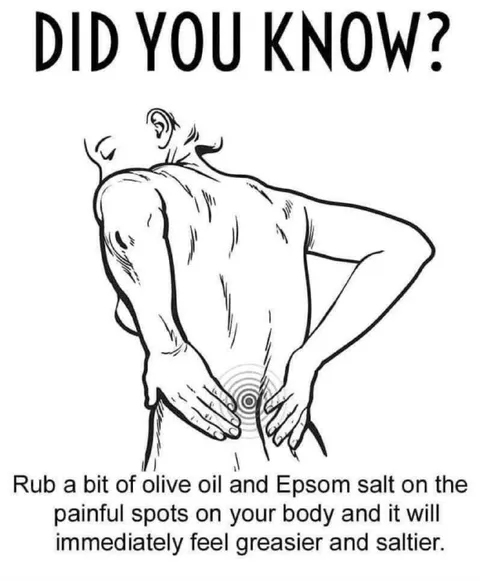 Olive Oil and Epsom Salt Tip