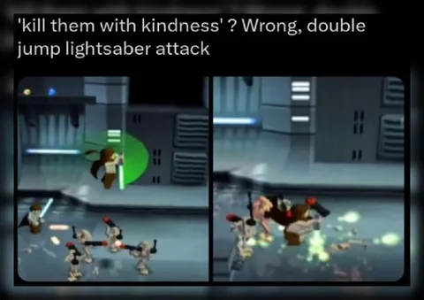 Double Jump Lightsaber Attack