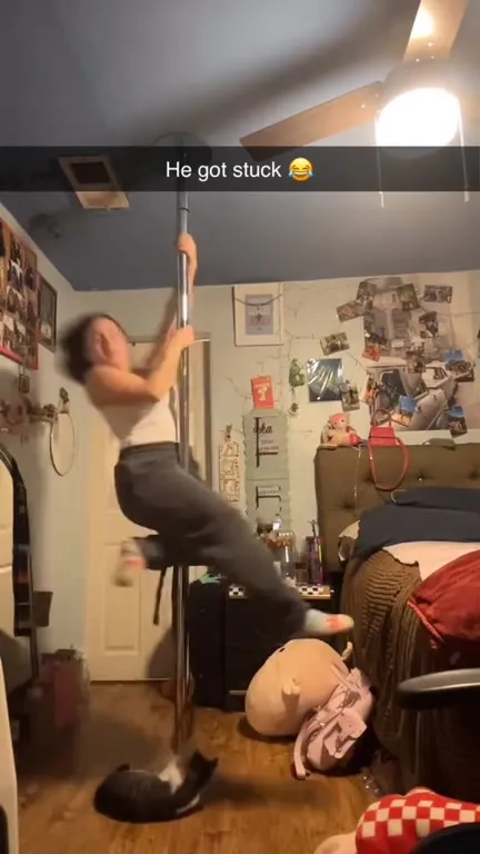 He Got Stuck on the Pole