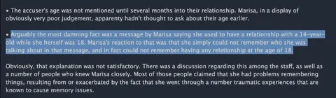 Marisa’s Unconvincing Memory Excuse