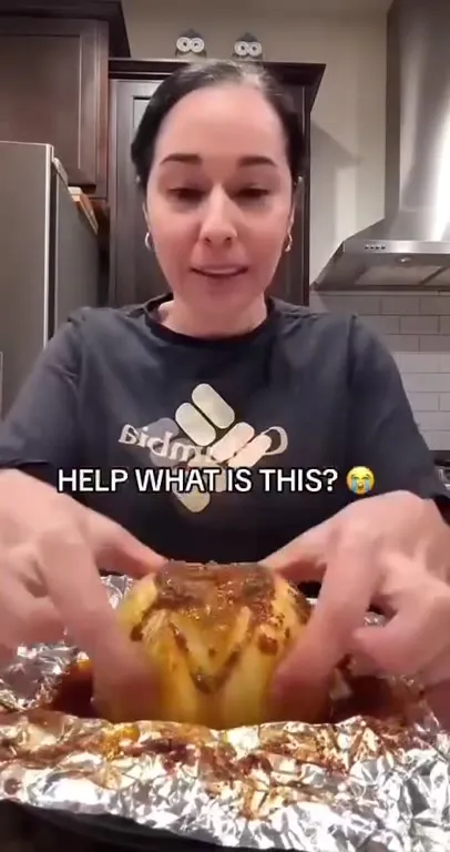 Woman Discovers a Strange Baked Onion