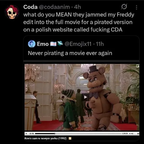 Freddy Edited Into Home Alone 2