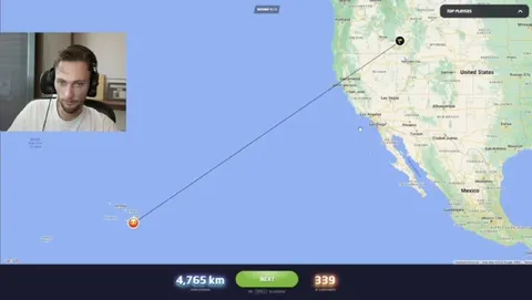 Промах на карте GeoGuessr